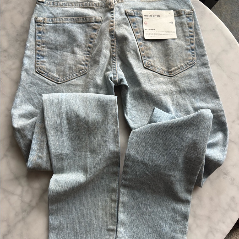 AG Men’s 28x34 The Stockton Skinny Fit Jeans Faded Light Wash NWT - Picture 8 of 9
